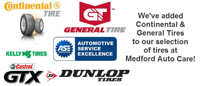 Medford Auto Care is now offering Continental & General Tires!